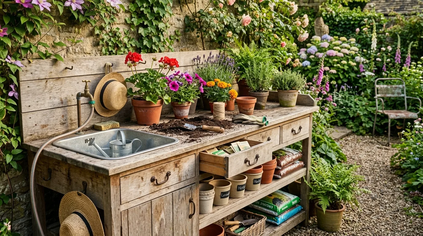 7 Potting Bench Ideas for Organized Gardening